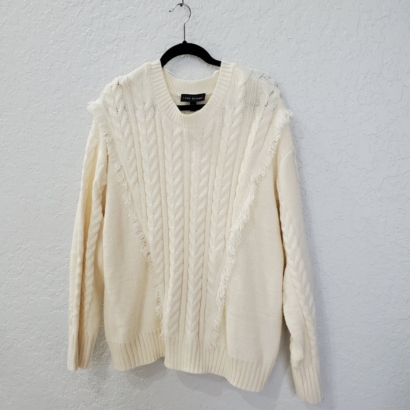 Lane Bryant Fringe Cableknit sweater plus sz 22 24 new with tags - Picture 3 of 9